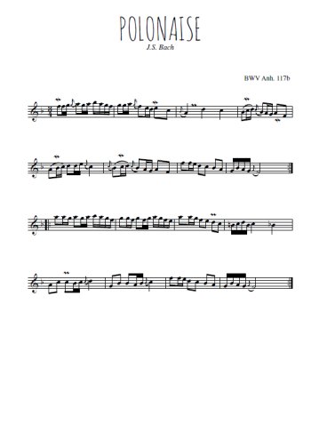 Polonaise en fa de J-S Bach